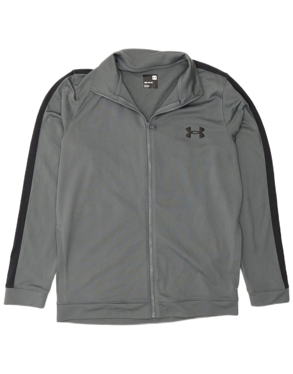 Мужской спортивный костюм стандартной посадки Under Armour, верхняя куртка среднего серого цвета с цветными блоками