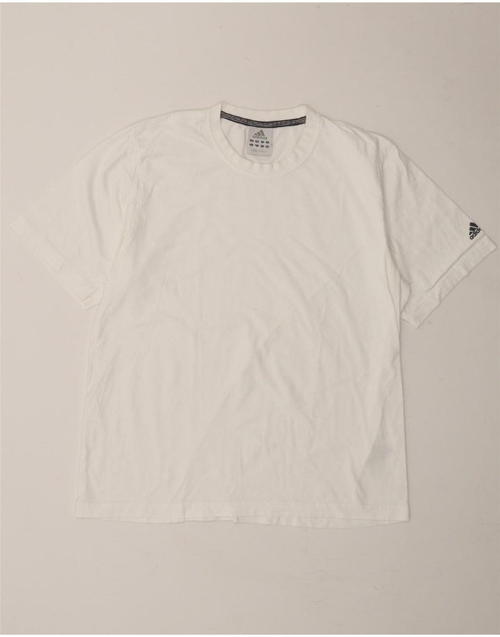 ADIDAS Mens T-Shirt Top Large White Cotton Vintage Adidas and Second-Hand Adidas from Messina Hembry 
