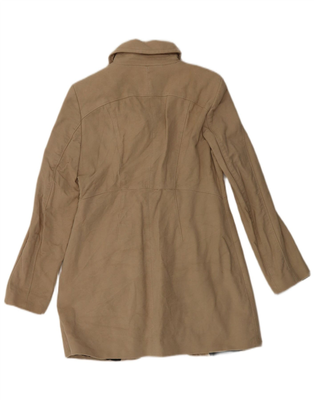 Женское пальто Zara UK 14, большое, бежевое, хлопок