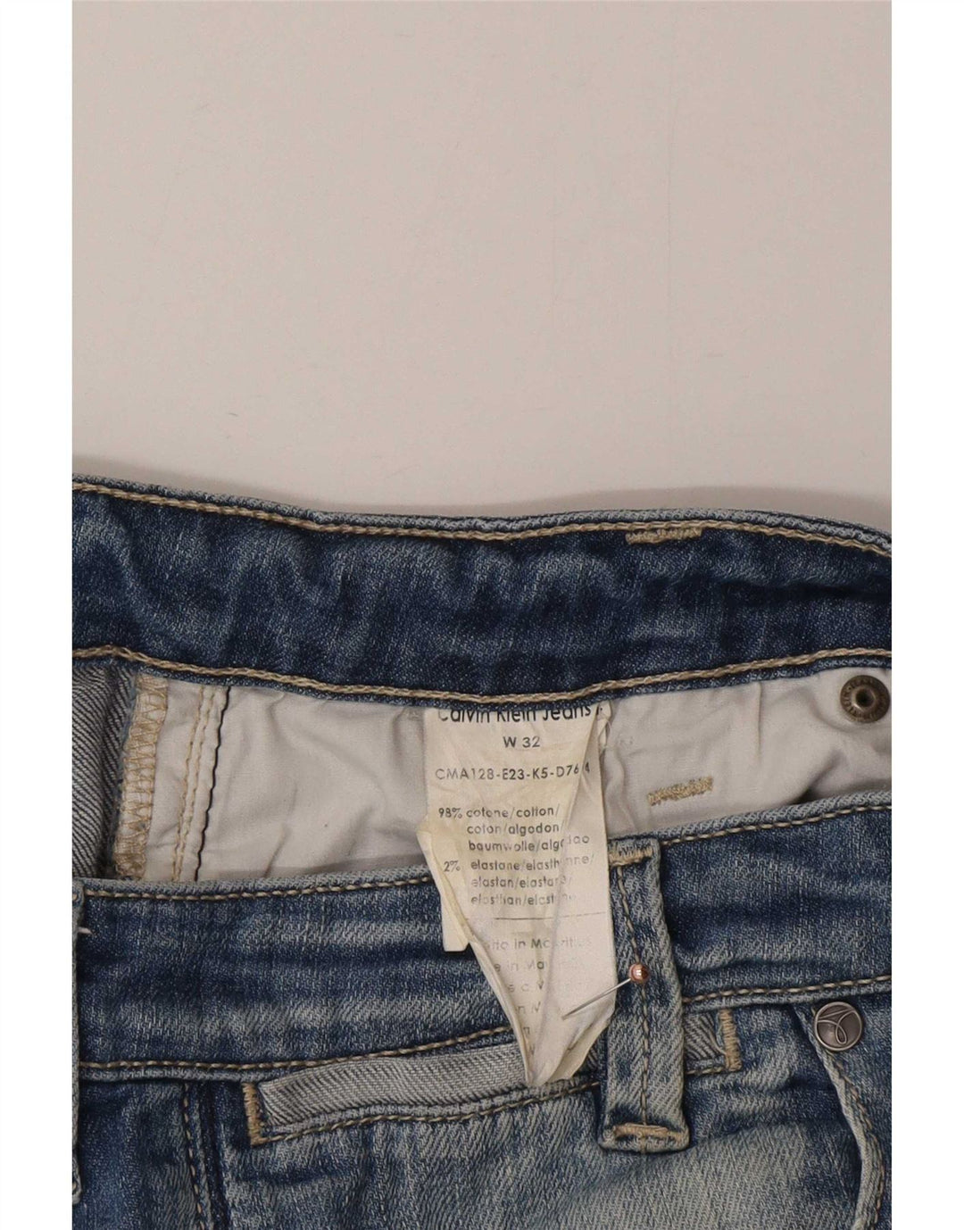 Мужские прямые джинсы Calvin Klein W32 L28, синий хлопок