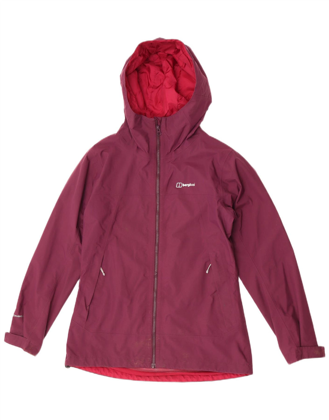 Женская дождевик с капюшоном Berghaus UK 12, средний бордовый полиамид