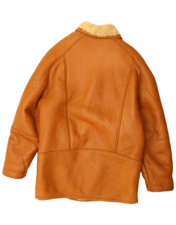 Винтажная мужская дубленка UK 42 XL Бежевая