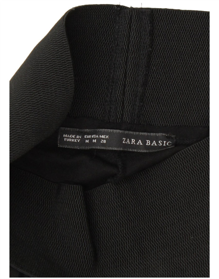 Женские леггинсы Zara UK 12, средний черный с животным принтом
