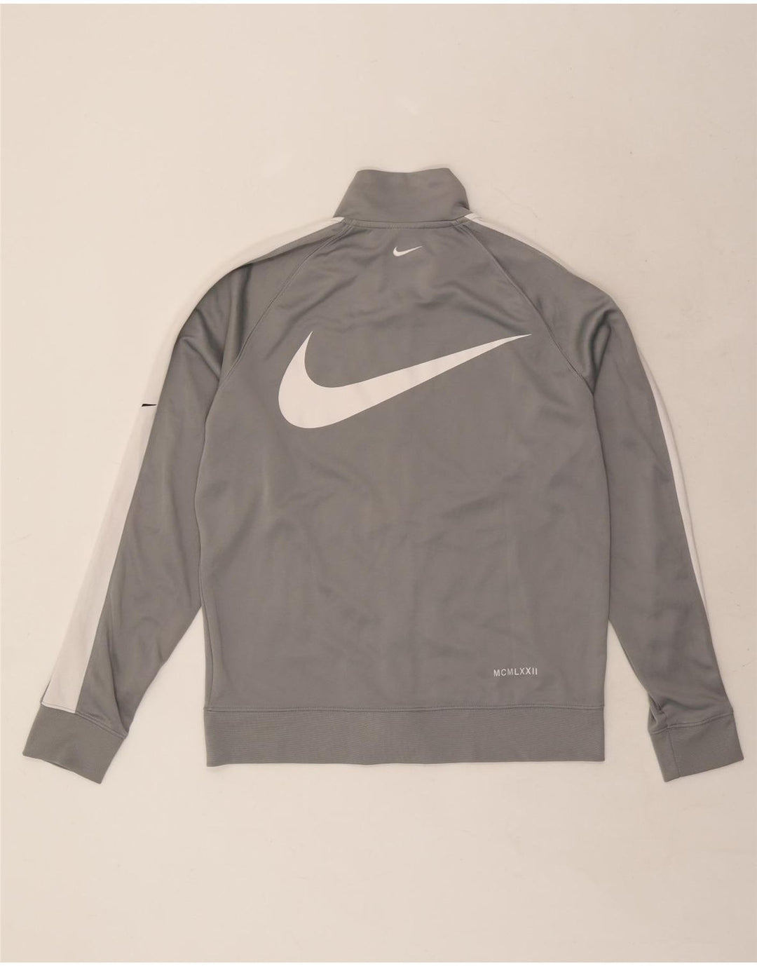Мужская спортивная куртка Nike Swoosh с графическим рисунком, средний серый цвет с цветными блоками