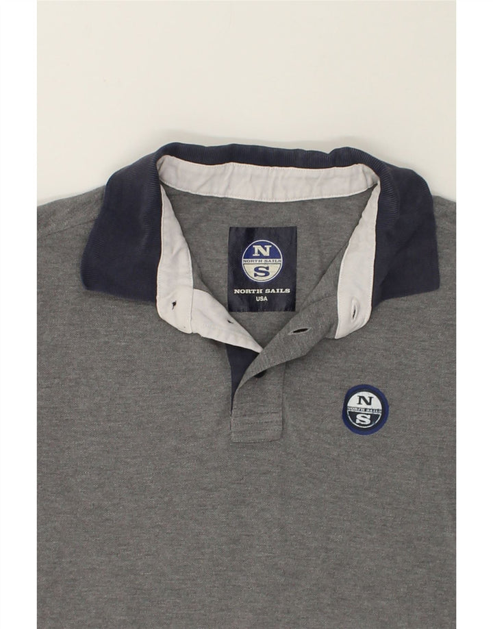NORTH SAILS Mens Polo Shirt Small Grey Cotton | Vintage North Sails | Thrift | Second-Hand North Sails | Used Clothing | Messina Hembry 