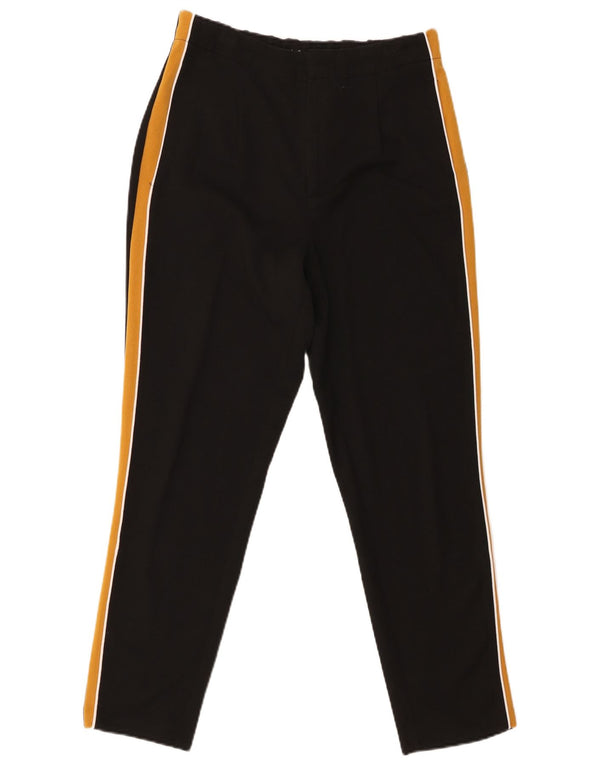 Женские повседневные зауженные брюки Zara, маленькие W26 L27, черные с цветными блоками