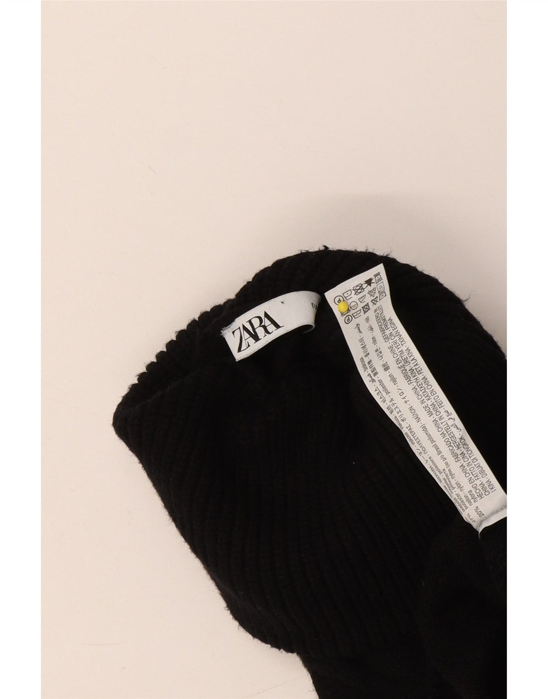 Женский укороченный топ с высоким воротником Zara UK 10, маленький черный, вискоза