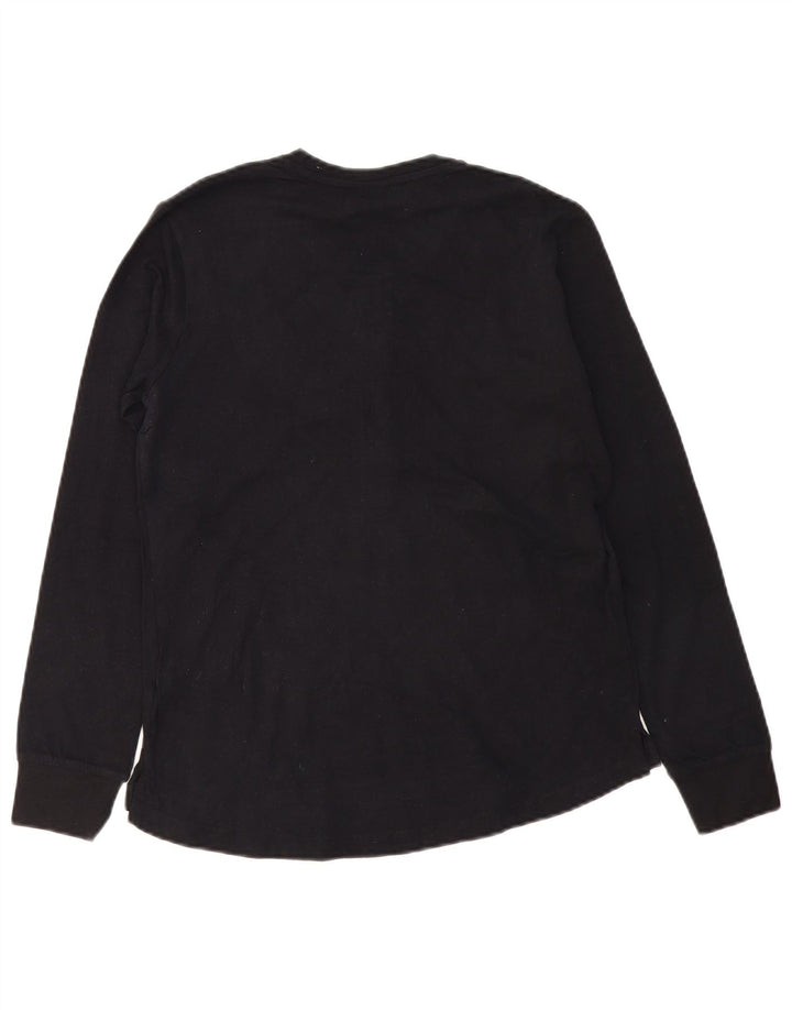 Женский топ Lotto с длинным рукавом UK 10, маленький черный хлопок