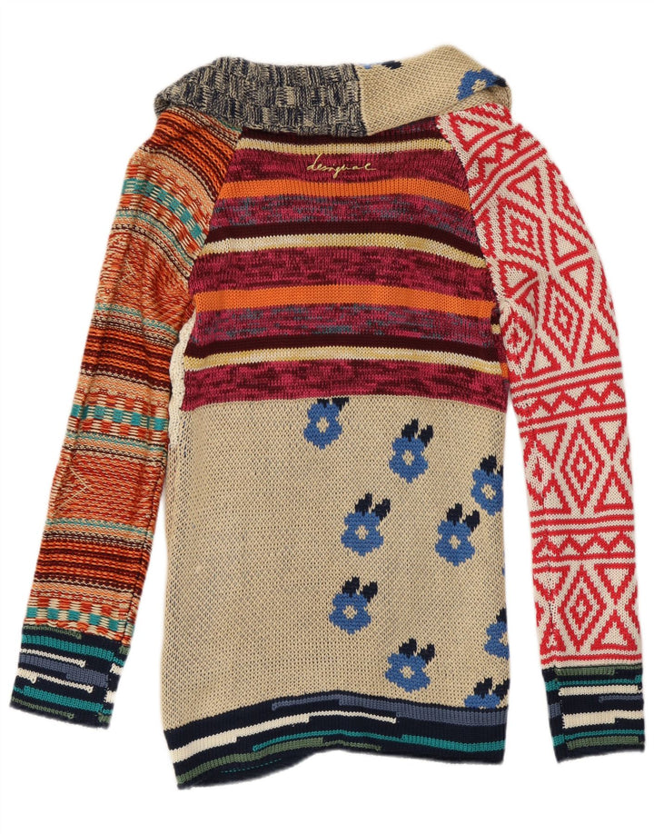 Женский кардиган Desigual UK 14, большой разноцветный пэчворк
