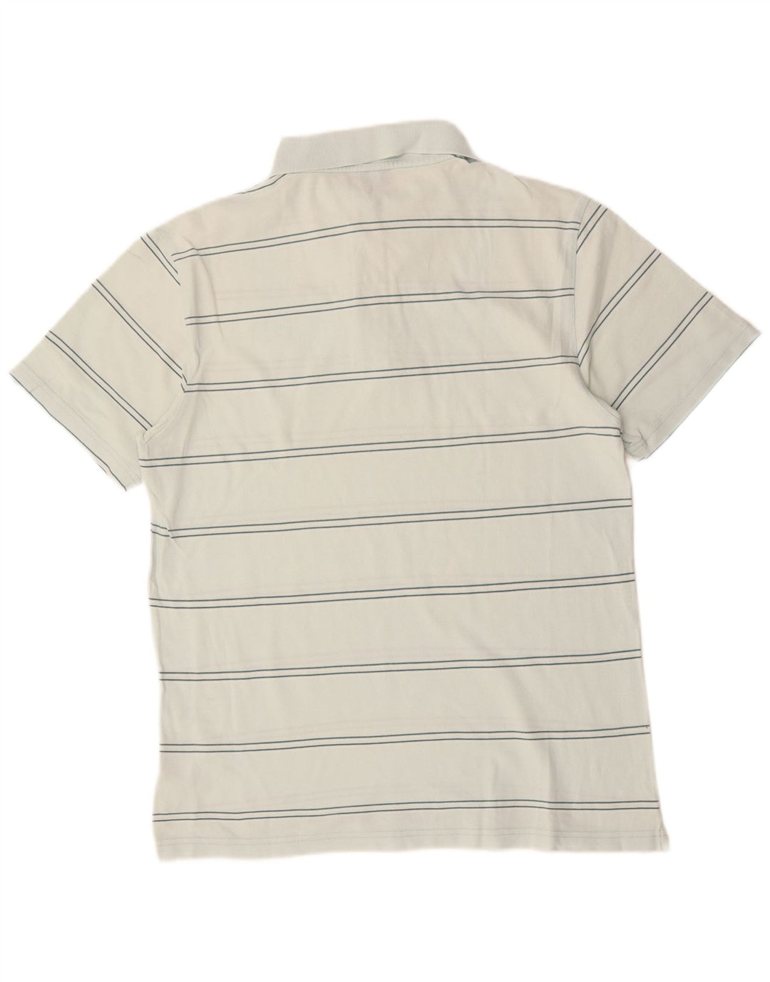 Мужская рубашка-поло ASICS, хлопковая белая полоска среднего размера