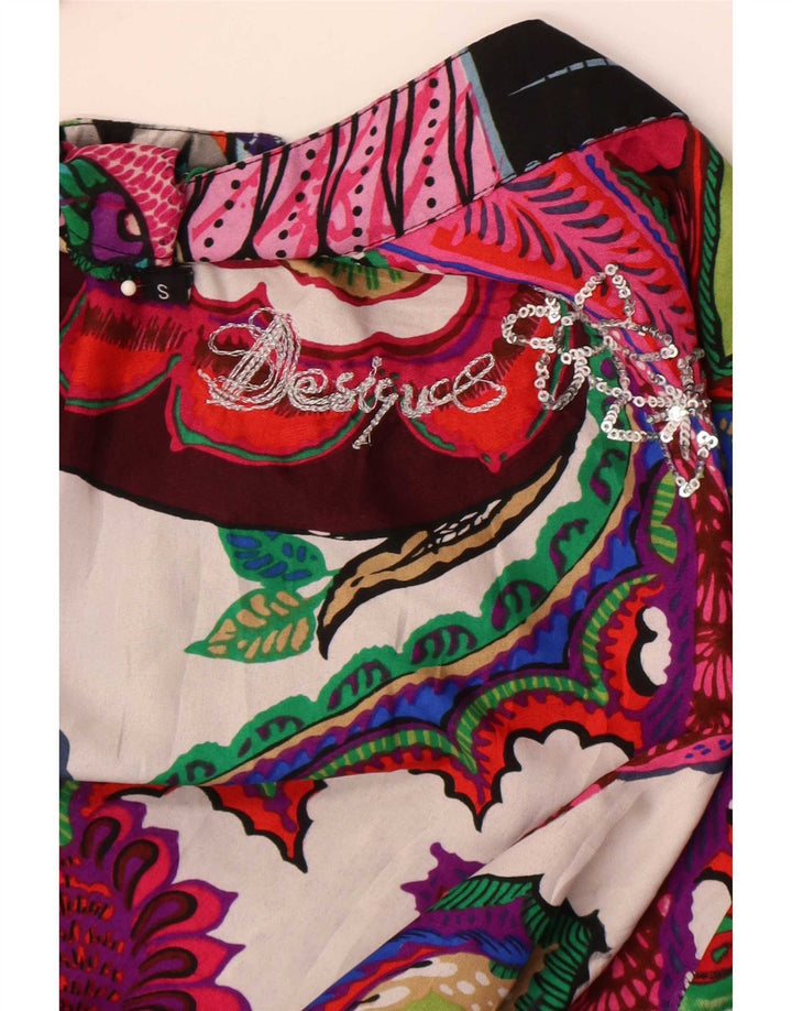 Женская блузка-пуловер Desigual UK 10, маленькая разноцветная лоскутная блузка