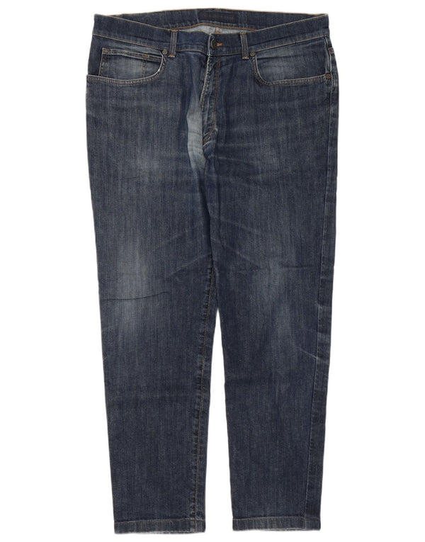 Мужские зауженные джинсы Trussardi W38 L29 синие, хлопок