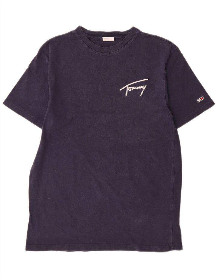 Мужская футболка с рисунком Tommy Hilfiger, средний темно-синий хлопок