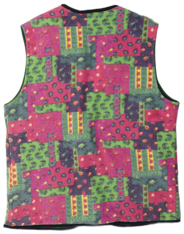Rifle Mens Reversible Fleece Gilet UK 40 Large Multicoloured Patchwork