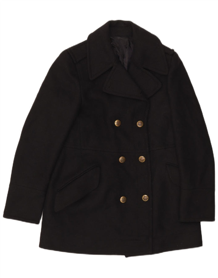 Винтажное женское полупальто UK 14, средний черный