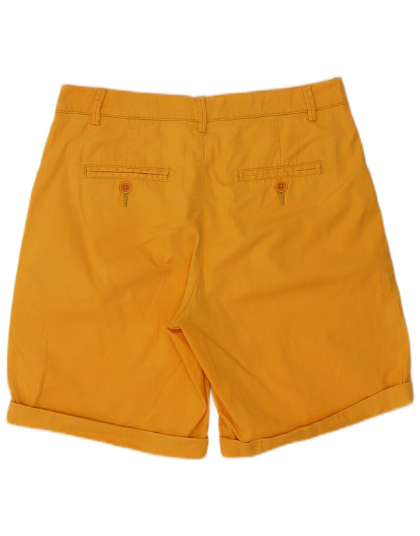 Женские шорты чинос Benetton UK 10, маленькие W30, желтый хлопок