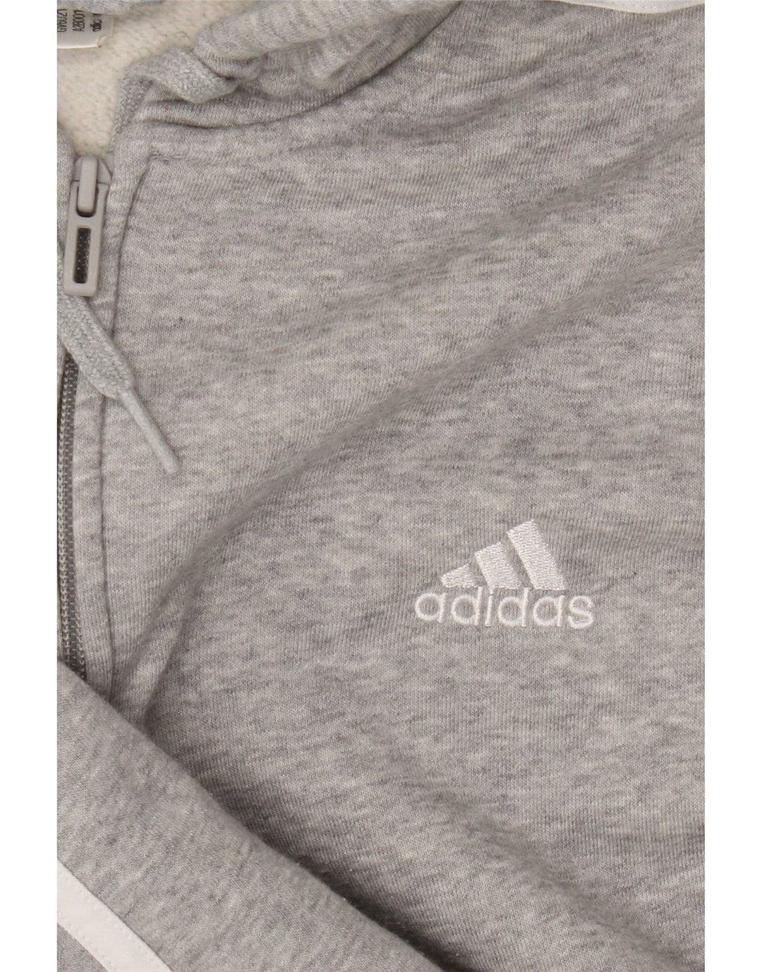 Мужской свитер с капюшоном на молнии Adidas среднего серого цвета в крапинку