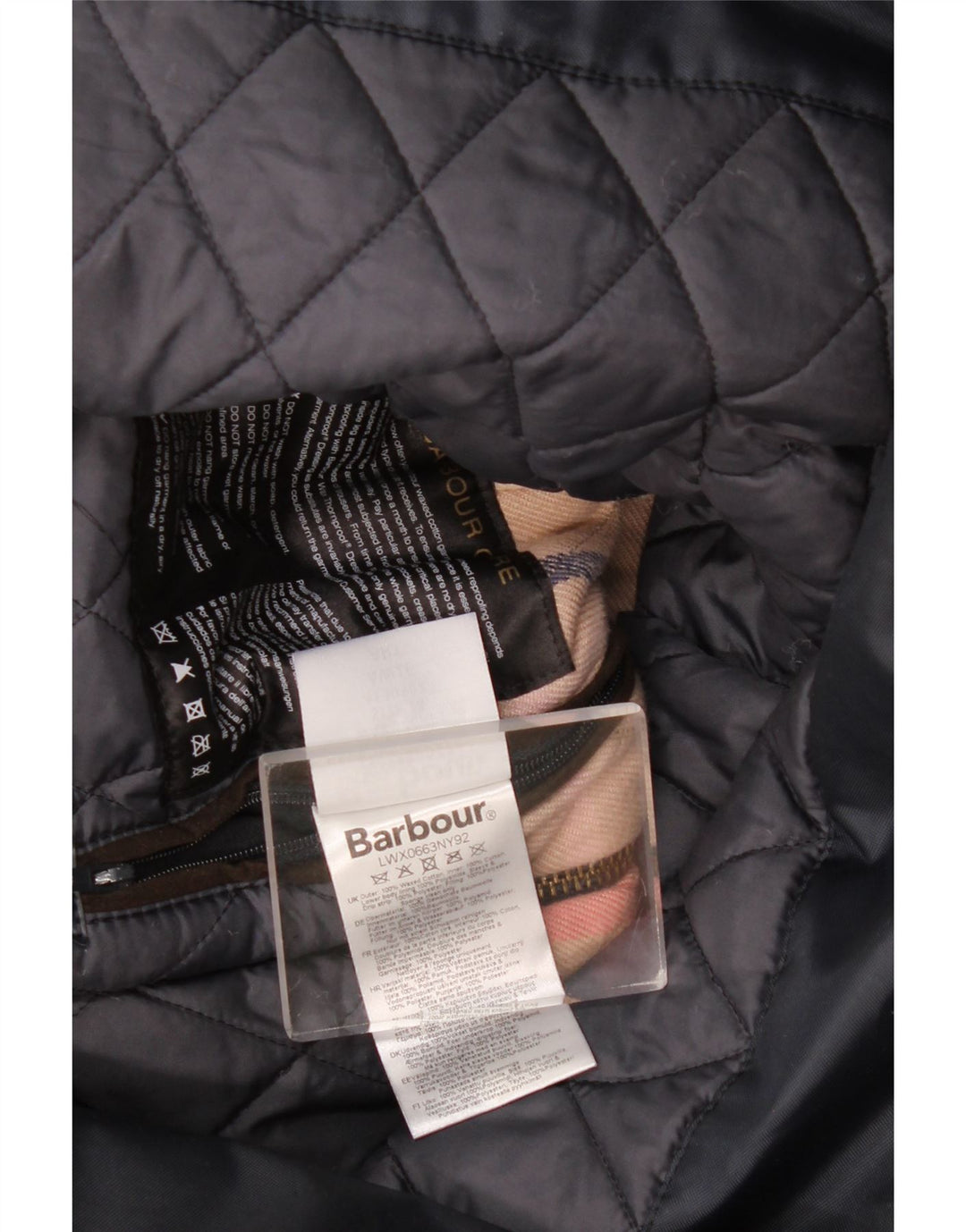 Женская ветровка Barbour UK 14, большая темно-синяя хлопковая куртка