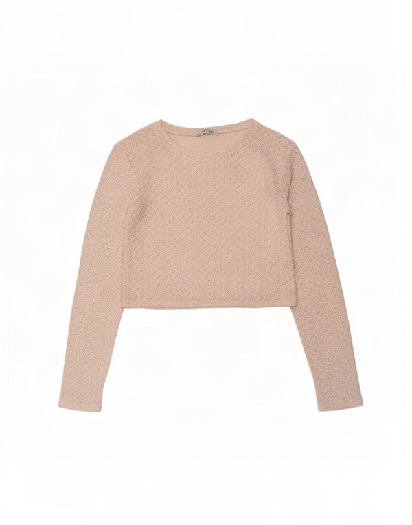 Укороченный женский укороченный топ Zara Trafaluc UK 8 с маленьким белым шевроном