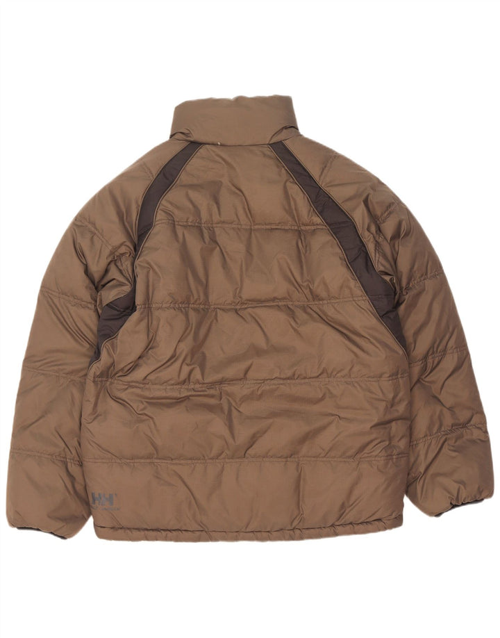 Мужская двусторонняя стеганая куртка Helly Hansen UK 38, средний коричневый нейлон