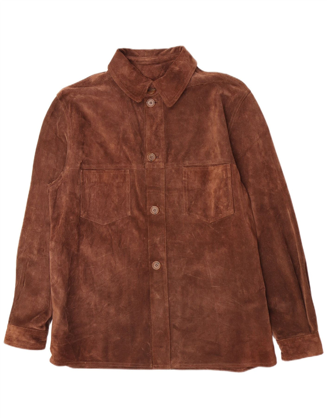 Винтажная мужская замшевая рубашка IT 50 Medium Brown