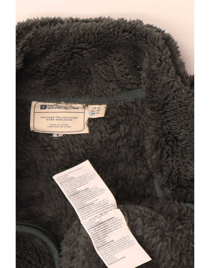 Женский флисовый джемпер Mountain Warehouse с воротником на молнии, Великобритания, серый полиэстер, размер 18 XL