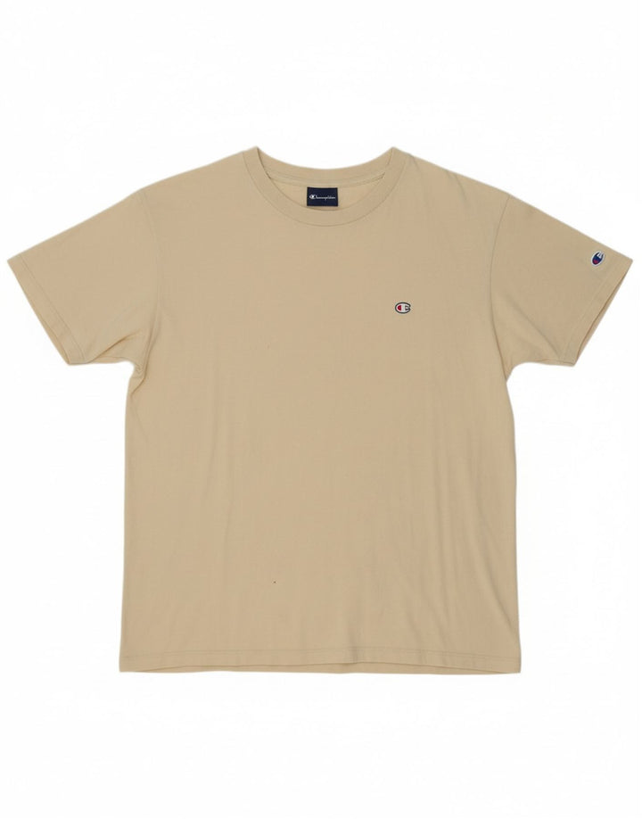 CHAMPION Womens T-Shirt Top UK 14 Large Yellow