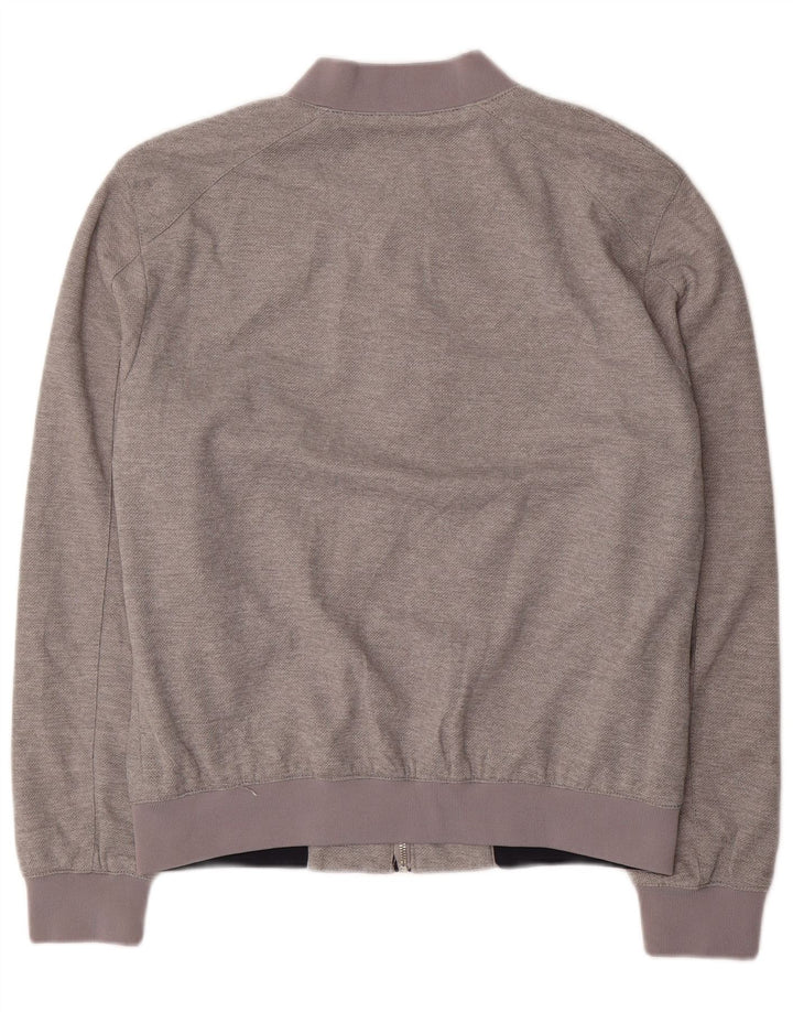 Мужская куртка-бомбер Zara UK 40, большая серая, полиэстер