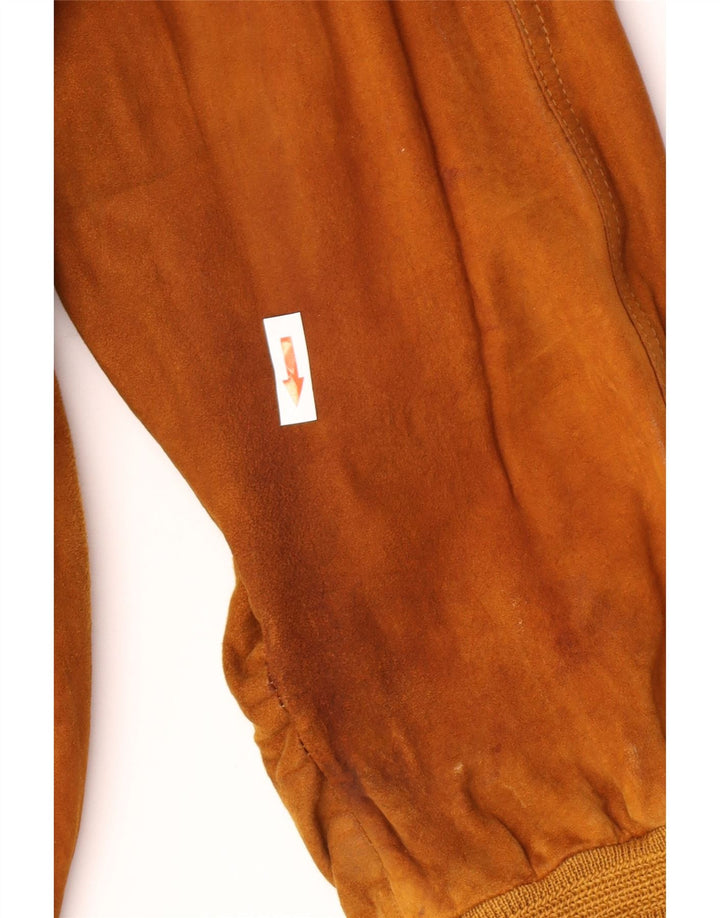 Мужская замшевая куртка-бомбер Harry&Moore EU 56 3XL, бежевая кожа