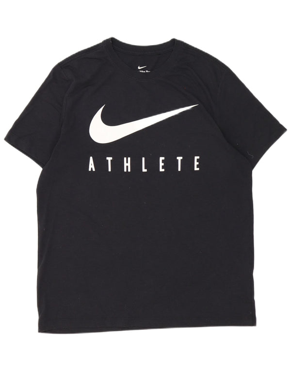 Мужская футболка Nike Dri Fit с рисунком, большой черный полиэстер