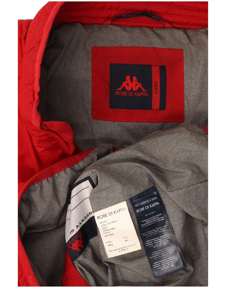 KAPPA Женская стеганая куртка UK 18 XL Красный Полиэстер