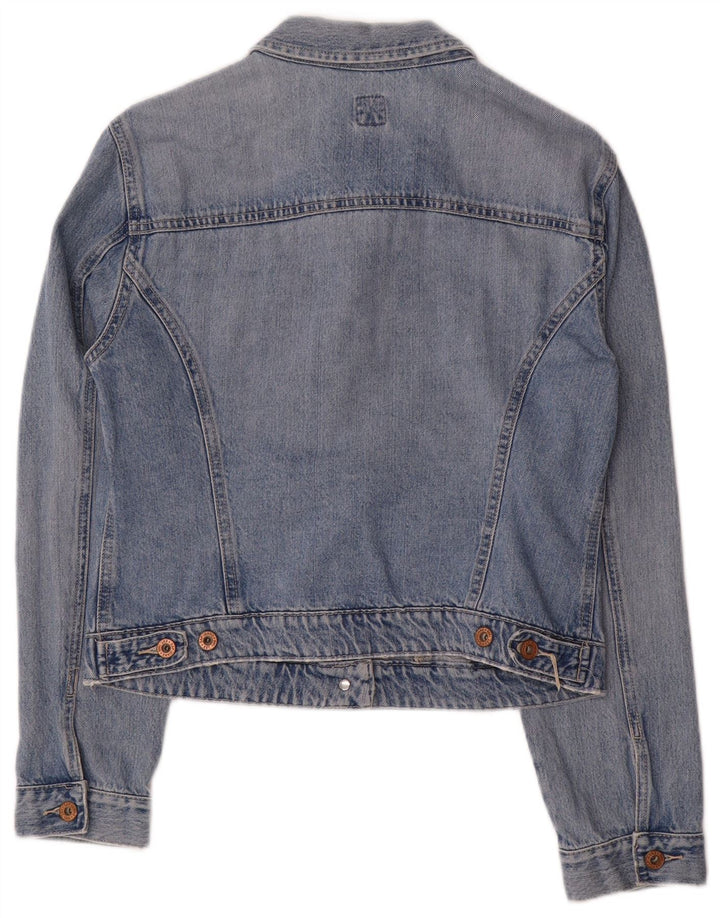 Женская укороченная джинсовая куртка GAP UK 16, большой синий хлопок