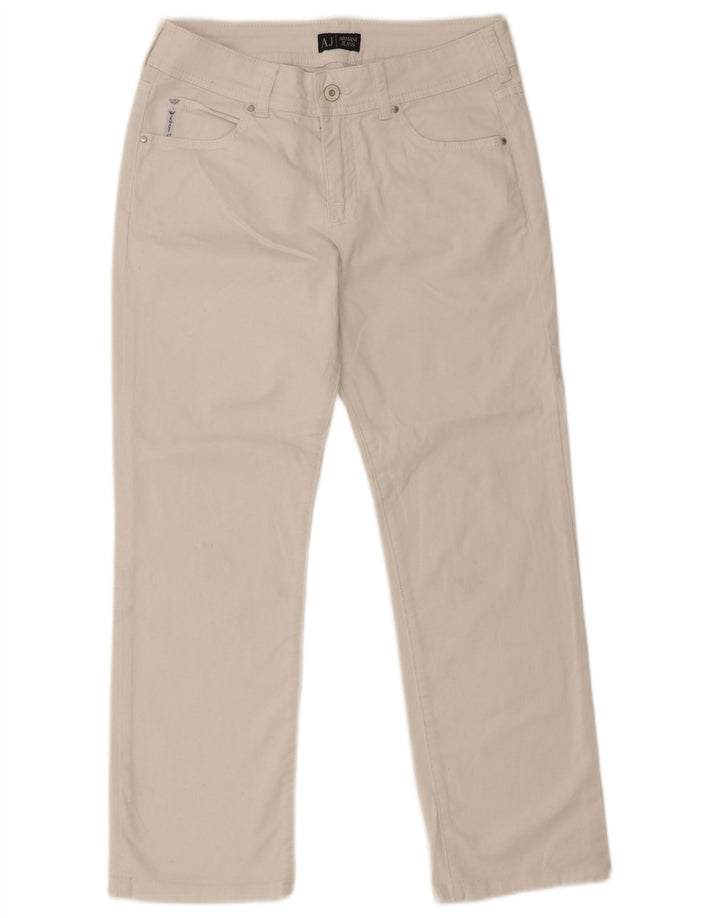 Женские прямые джинсы Armani Jeans W29 L27 белые