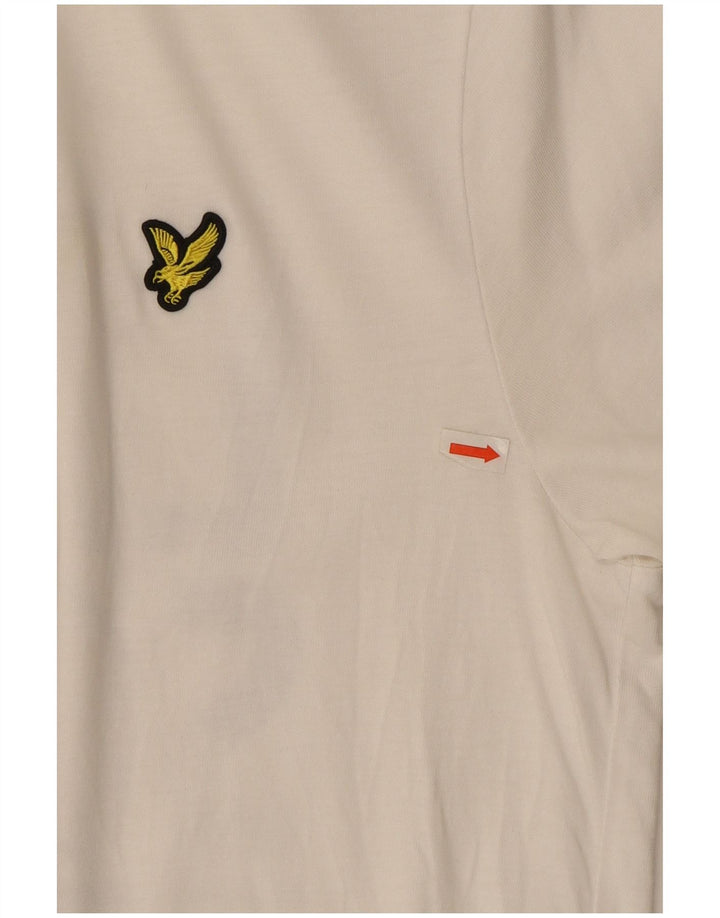 Мужская футболка с рисунком Lyle & Scott, средний белый хлопок, белый цвет