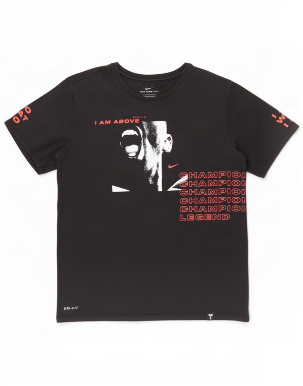Мужская футболка с рисунком Nike Dri Fit, средний черный