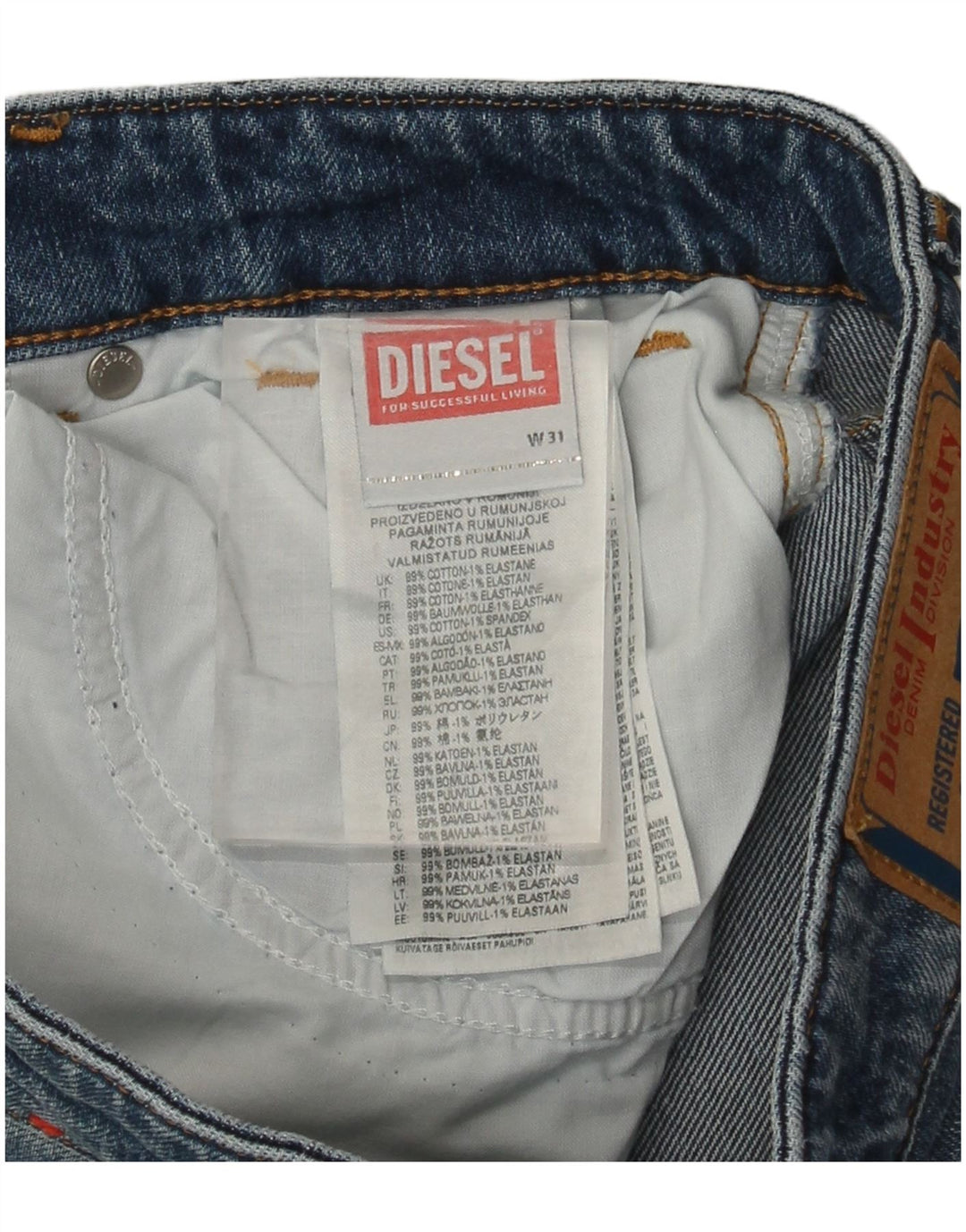 Женские джинсы Bootcut Diesel W31 L35 синие, хлопок