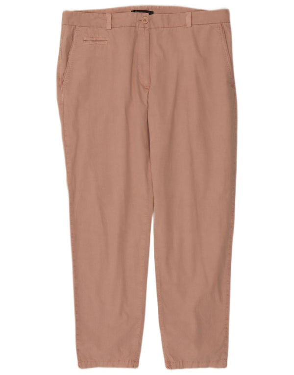 Женские узкие брюки-чиносы Marks & Spencer UK 16, большие W36 L28, розовый хлопок