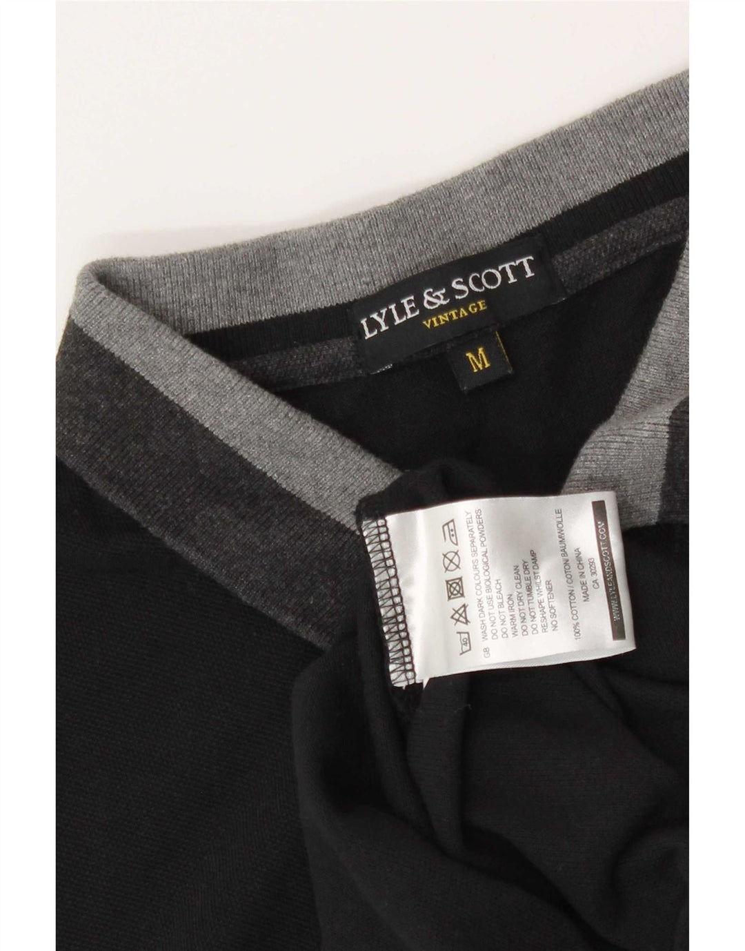 Мужская рубашка-поло Lyle & Scott, средний черный цвет, хлопок
