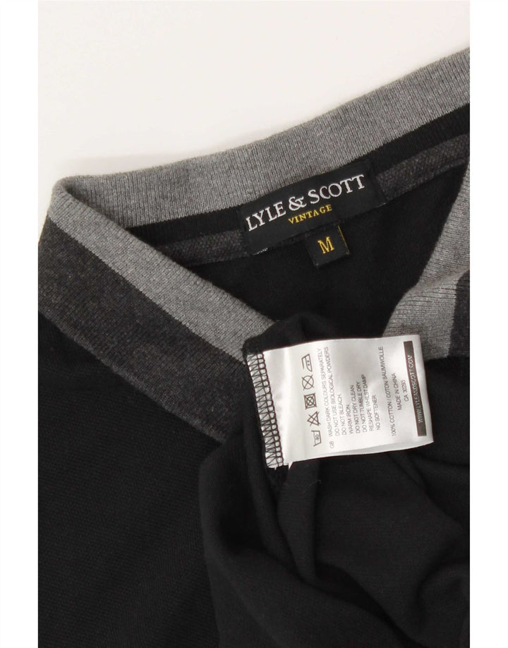 Мужская рубашка-поло Lyle & Scott, средний черный цвет, хлопок