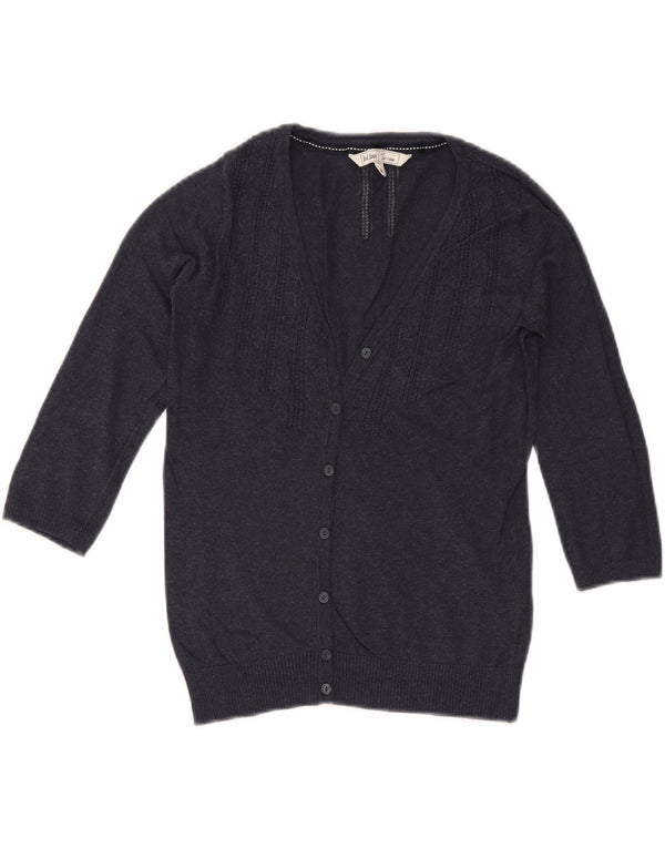 Женский кардиган с рукавами 3/4 FAT FACE, Великобритания, 8, маленький, темно-синий, хлопковый