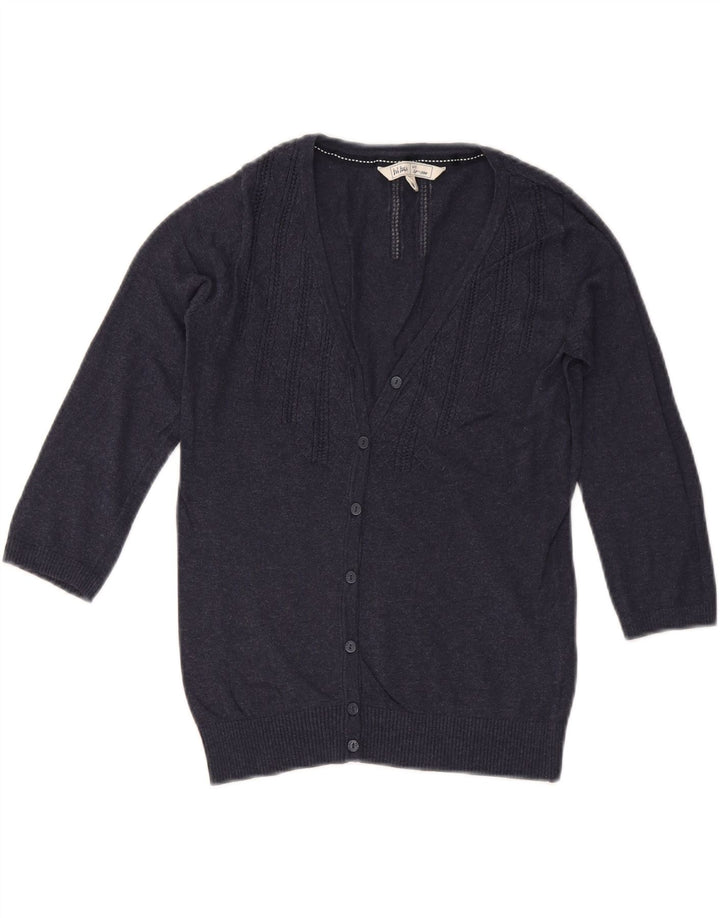 Женский кардиган с рукавами 3/4 FAT FACE, Великобритания, 8, маленький, темно-синий, хлопковый