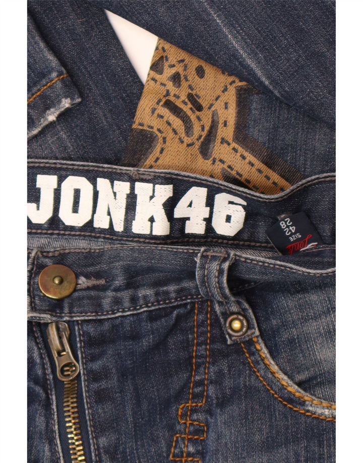 Женские прямые джинсы Jonk 46 IT 42 Medium W28 L34 Темно-синие, хлопок
