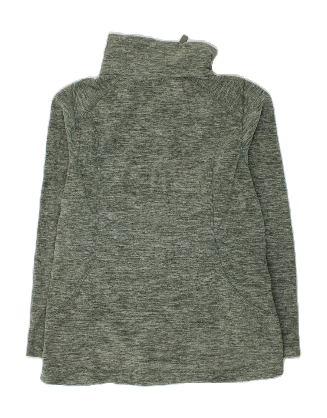 EDDIE BAUER Womens Fleece Jacket UK 10 Small Green Flecked Polyester Vintage Eddie Bauer and Second-Hand Eddie Bauer from Messina Hembry 