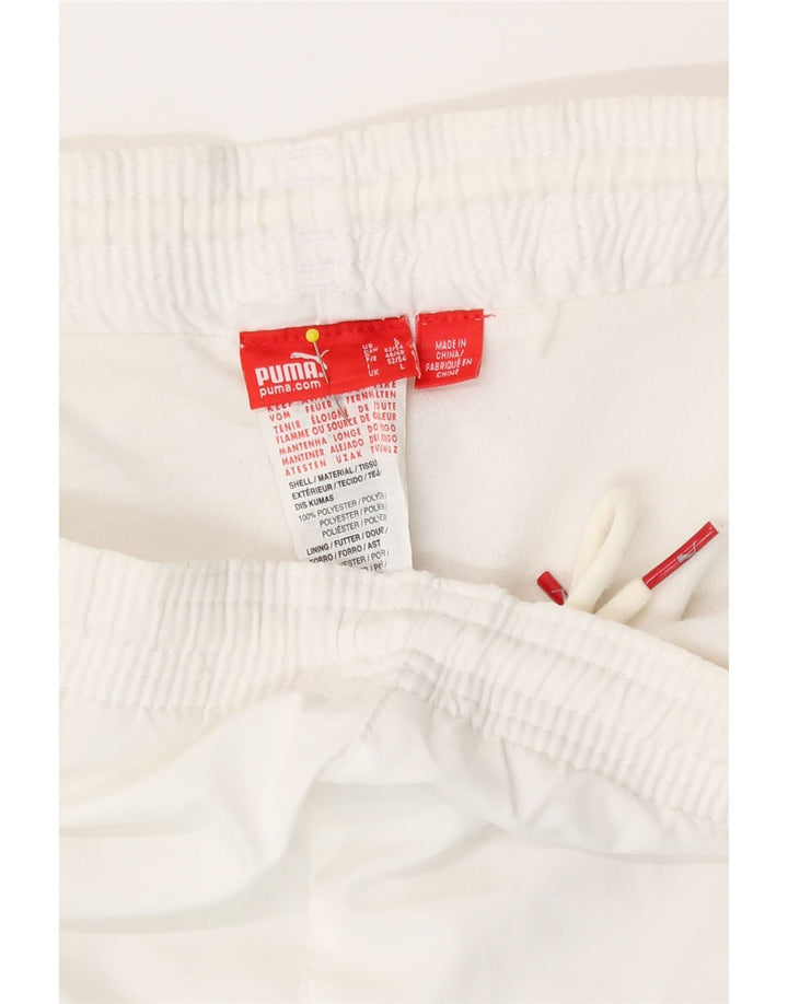 Мужские спортивные шорты Puma большие белые из полиэстера