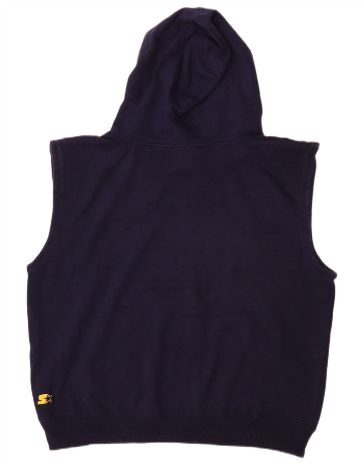 STARTER Мужской джемпер без рукавов с рисунком, большой размер, темно-синий, хлопок