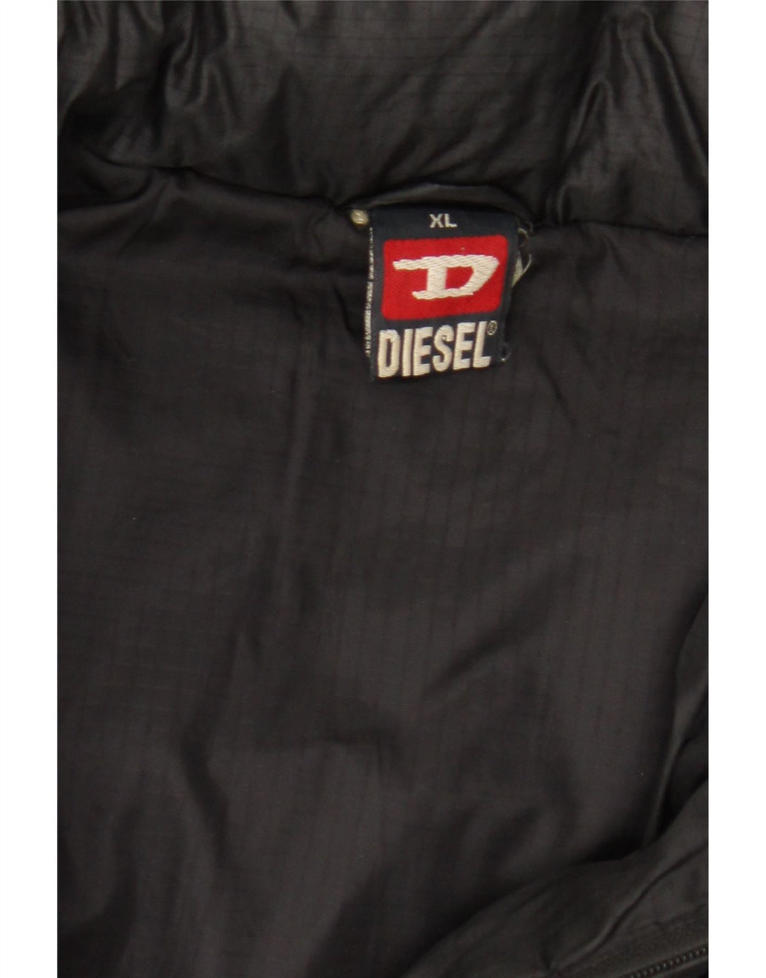 Мужская утепленная куртка с капюшоном Diesel UK 42 XL, черная