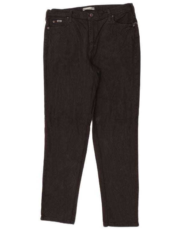 Женские прямые джинсы свободного кроя Lee, размер США 14, большие W32 L32, черный хлопок