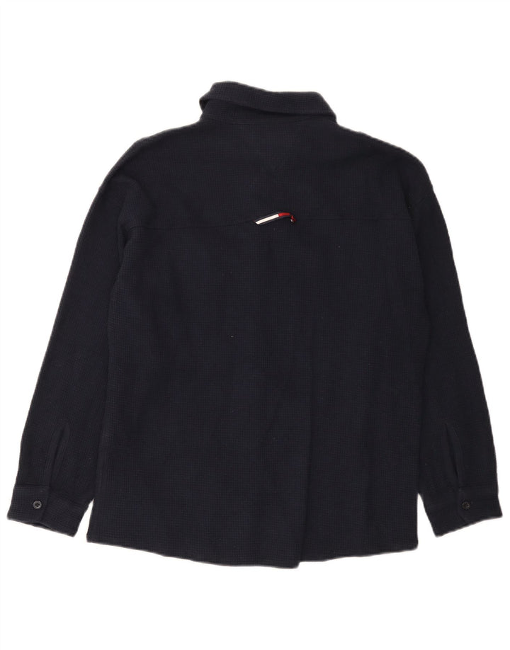 Мужская фланелевая рубашка Tommy Hilfiger, маленькая, темно-синяя, хлопок