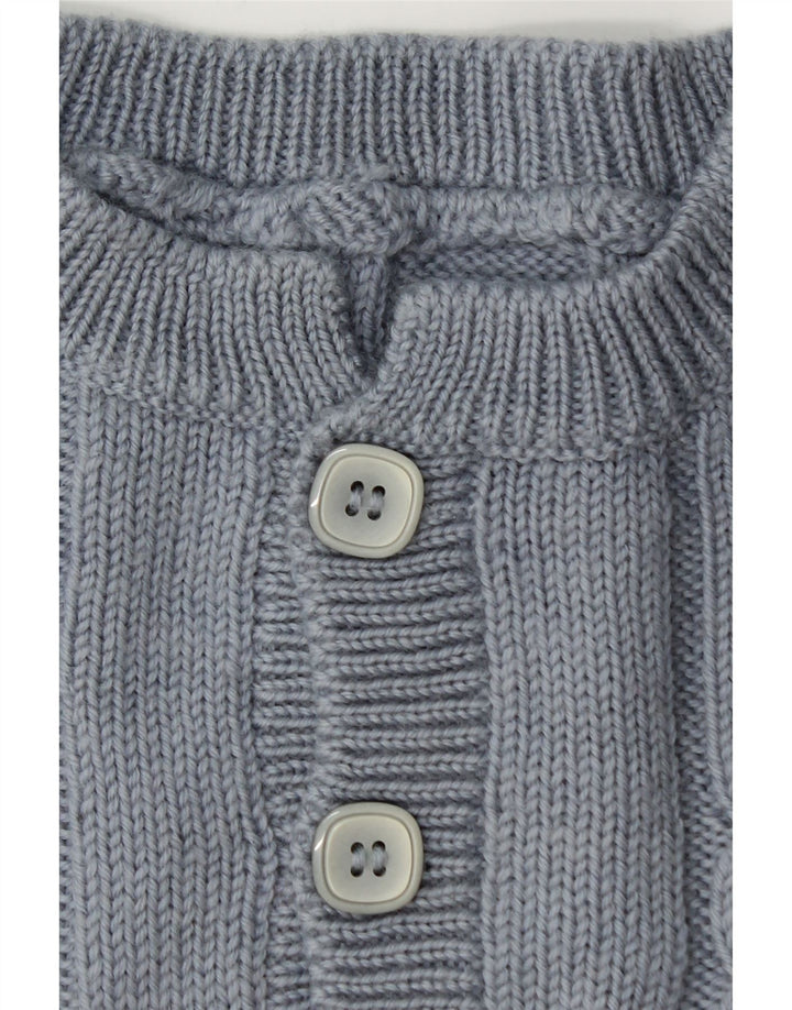 Винтажный мужской свитер с круглым вырезом XL, синий