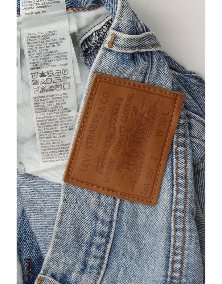 Мужские прямые джинсы Levi's 551 W30 L27 синие, хлопок